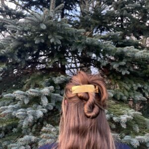 Lille Maude Hårspænde 30 x 100 mm 925s Sølv, Forgyldt