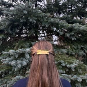 Mindste Maude Hårspænde30 x 80 mm 925s Sølv Forgyldt