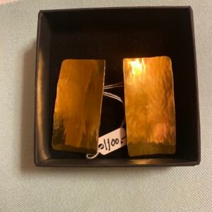 Store Ørenstikker 20 x 40 mm 925s sølv Forgyldt