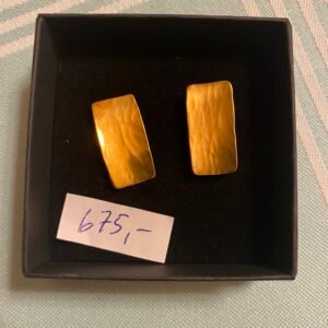 Mindre Ørenstikker 12 x 24 mm 925s Sølv Forgyldt