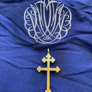 Patriarkal Kors forgyldt 925 sølv u. kæde